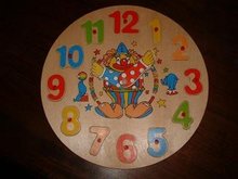 Puzzelklok met clown